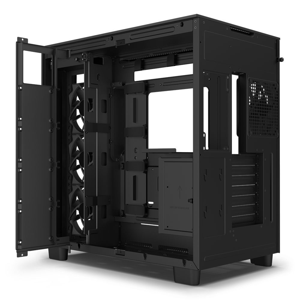 CM-H91FB-01 - Semitorre NZXT H9 Flow Panel Lateral de Cristal Templado RGB Sin/Fuente 2xUSB-A 3.0 1xUSB-C 3.1 ATX mATX Mini-ITX Negra (CM-H91FB-01)