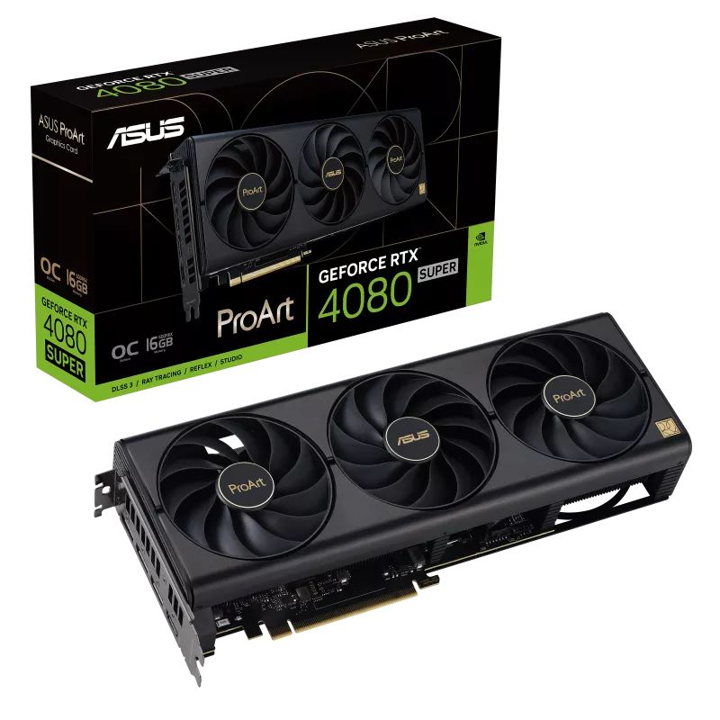 90YV0K90-M0NA00 - ASUS Nvidia GeForce ProArt RTX4080S-O16G 16Gb GDDR6X 3xDP 1xHDMI PCIe 4.0 HDCP 2.3 OpenGL 4.6 (90YV0K90-M0NA00)