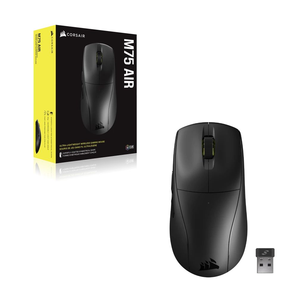 CH-931D100-EU - Ratn Gaming Corsair M75 Air ptico Ambidextro Bluetooth 26000dpi 4 Botones Negro (CH-931D100-EU)