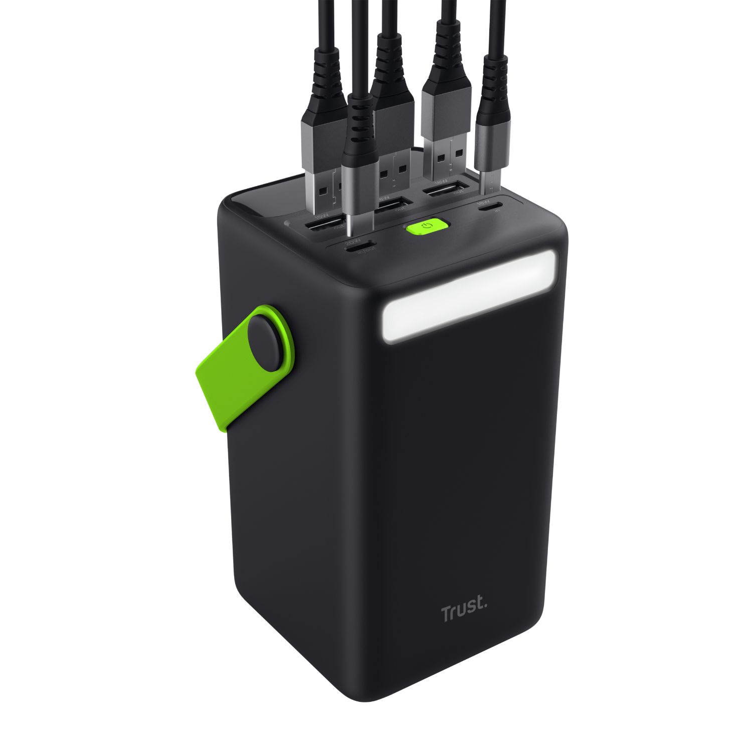 25196 - PowerBank Trust Redoh XXL 50000mAh mUSB USB-A USB-C Negro/Verde (25196)