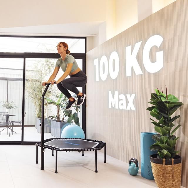 07195 - Cama Elstica CECOTEC Drumfit Jump 1270 Dimetro 127cm Plegable 7 Patas Altura Ajustable Mx. 100Kg Negra (07195)