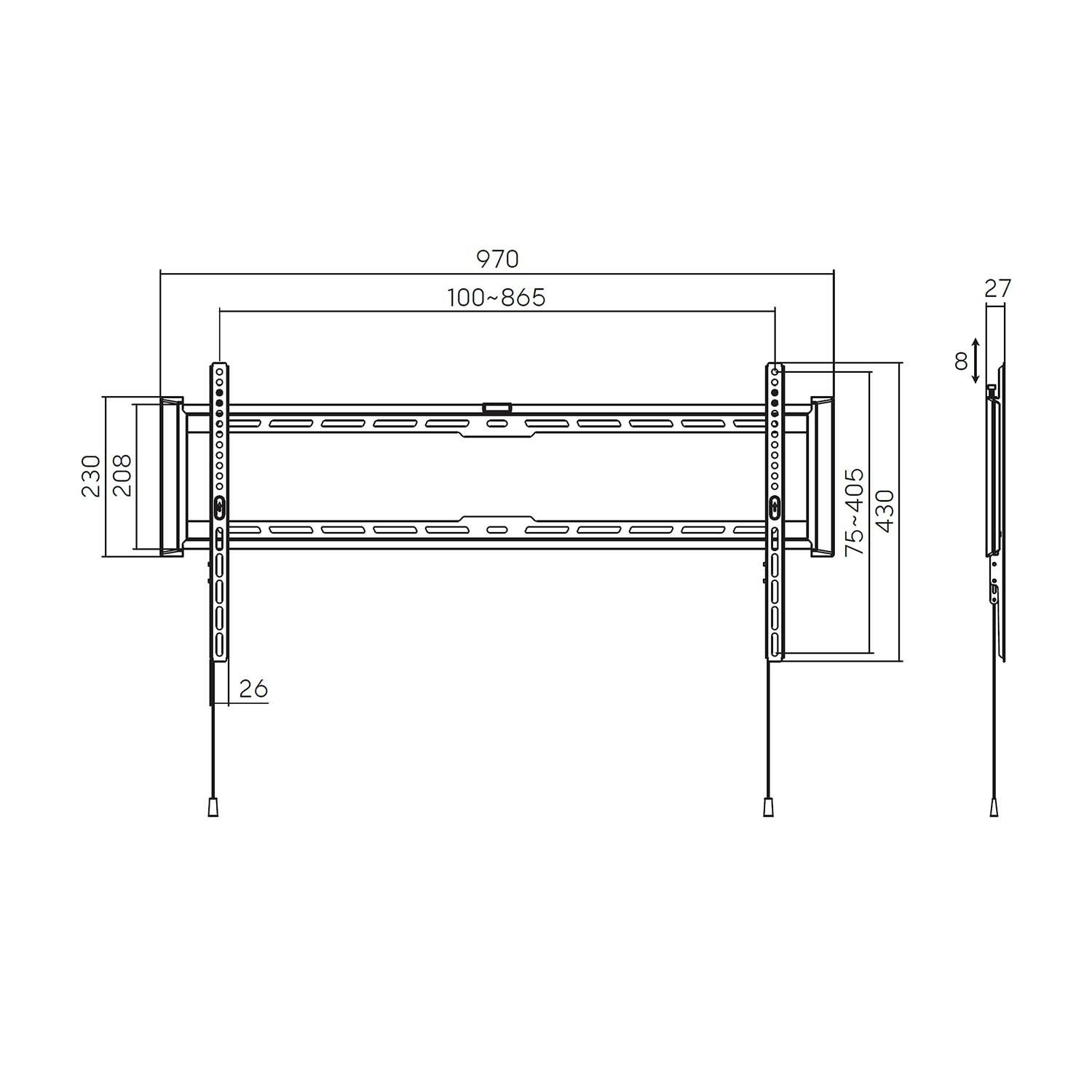 WT90F-235 - Soporte AISENS de Pared 43-90