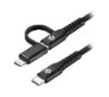 Foto de Cable CELLY Usb-C a Lightning/Usb-C 100w (USBC2IN1BK)