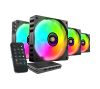 Foto de Kit MARS GAMING 4Ventiladores Negros +Hub (MFSI4KIT)