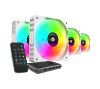 Foto de Kit MARS GAMING 4Ventiladores ARGB Blanco+Hub(MFSI4KITW