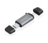 Foto de Lector Tarjetas AISENS USB-A/C 3.0 Gris ASCR-2AC11-GR