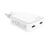 Foto de Cargador CELLY GaN 65W 2xUSB-C Blanco (SLIMTC2C65WWH)