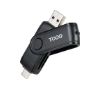 Foto de Lector de Tarjetas TooQ USB-A USB-C Negro (TQR-3003B)