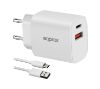 Foto de Cargador pared APPROX Usb-C Usb-A +Cable(APPUSBWALL20W)