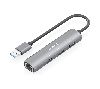 Foto de Hub AISENS USB-A a 3xUSB-A/1xRJ45 Gris (ASUC-4P034-GR)