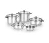 Foto de Cacerolas Monix Acero Tapa Vidrio 9 Unidades (M450001)