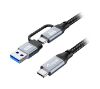 Foto de Cable EQUIP USB-C a USB-C + Adap USB-A 100W 2m (128432)