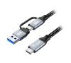 Foto de Cable EQUIP USB-C a USB-C + Adap USB-A 100W 2m (128433)