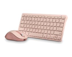 FANTASYKITPINK - Teclado+Ratn NGS Silencioso Recargable 12 Teclas Multimedia Wireless Rosa (FANTASYKITPINK)