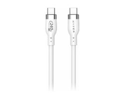 HJ4001WHGL - Cable TARGUS HyperJuice USB-C/M a USB-C/M Silicona 240W 1m Blanco (HJ4001WHGL)