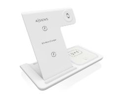 ASCH-15W3WC044-W - Base de carga Inalmbrica AISENS 3en1 15W Usb-C Blanco (ASCH-15W3WC044-W)