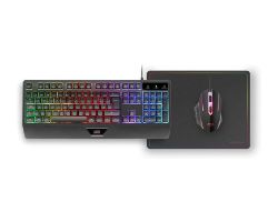 MCP124ES - Pack Mars Gaming Teclado+Ratn+Alfombrilla Negro (MCP124ES)