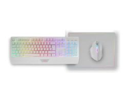 MCP124WES - Pack Mars Gaming Teclado+Ratn+Alfombrilla Blanco (MCP124WES)