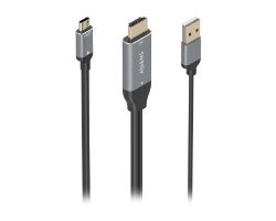 A109-0871 - Cable Conversor AISENS HDMI 2.0/USB-A/M a USB-C/M 1.8m Negro (A109-0871)