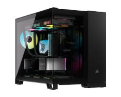 CC-9011263-WW - Caja Corsair 2500D Airflow Ventana Lateral de Cristal Templado 2xUSB-A 3.0 1xUSB-C 3.1 mATX Mini-ITX Negra (CC-9011263-WW)