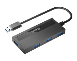 128956 - Hub EQUIP Life USB-A a 4xUSB-A + Adaptador USB-C Negro (128956)