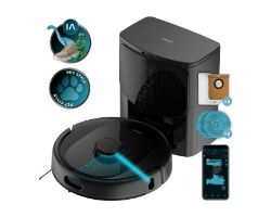 A01_EU01_100148 - Robot aspirador CECOTEC Conga 9990 AI Spin Revolution Ultra Power Home.4 en 1: barre, aspira, friega y pasa las mopas. 10.000 Pa de succin. Mximo 240 minutos de autonoma. Fregado profesional (