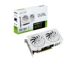 90YV0JCB-M0NA00 - Tarjeta Grfica ASUS Nvidia GeForce DUAL RTX4060 O8G EVO WHITE 8Gb GDDR6 3xDP 1.4a 1xHDMI 2.1a PCIe 4.0 OpenGL 4.6 HDCP 2.3 (90YV0JCB-M0NA00)