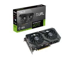 90YV0LM1-M0NA00 - Tarjeta Grfica ASUS Nvidia GeForce DUAL-RTX4070-12GD6-EVO 12Gb GDDR6 3xDP 1.4a 1xHDMI 2.1a PCIe 4.0 HDCP 2.3 OpenGL 2.3 (90YV0LM1-M0NA00)