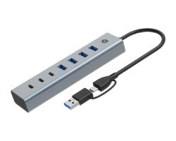 HUBBIES20G - Hub CONCEPTRONIC USB-C 3.0 a 4xUSB-A/3xUSB-C Gris (HUBBIES20G)