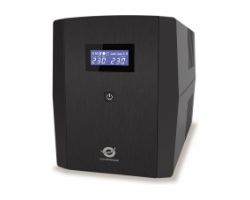 ZEUS08EM - S.A.I. CONCEPTRONIC Lnea Interactiva 1500VA 900W 2xSchuko 3 Tomas AC 1xUSB-B 2xRJ45 IP20 Negra (ZEUS08EM)