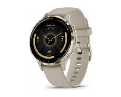 010-02785-02 - Smartwatch Garmin Venu 3S Digital AMOLED 41mm Color Tctil WiFi Bluetooth GPS Cuerpo Polmero Oro/Gris Correa Silicona Gris (010-02785-02)