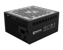 NF-PSU-SCUTUMX-SM-750W - Fuente Nfortec Scutum X ATX 750W Semi Modular 140mm 85% 20+4 pin ATX EPS 2xMolex 7xSATA 2xPCIe 80+ Bronze Negra (NF-PSU-SCUTUMX-SM-750W)