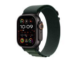 MX4T3TY/A - Smartwatch Apple Watch Ultra 2 Digital OLED Retina Tctil Color 49mm Multideporte Micrfono/Altavoces Integrados WiFi Bluetooth IP6X GPS 4G Caja Titanio Negro Correa L Verde watchOS 11 (MX4T3TY/A)