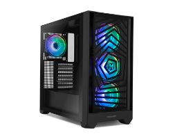 NXHUMMERPLASMA - Caja Gaming NOX Hummer Plasma Frontal Intercambiable Ventana Lateral de Cristal Templado ARGB 2x USB-A 3.0 1xUSB-C 3.1 ATX mATX ITX Negra (NXHUMMERPLASMA)