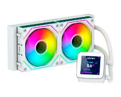 AB324012 - Refrigeracion Liquida ABYSM Oceanic LCD AIO 240mm Blanco (AB324012)