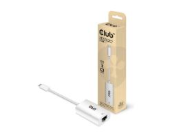 CAC-1519 - Adaptador Club 3D USB-C/M a RJ45/H Ethernet GbE Blanco (CAC-1519)