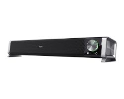 21046 - Barra de Sonido Trust Asto 12W USB 3.5mm PC/TV Negro/Plata (21046)