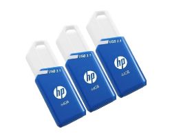P-HPFD755W64X3-GE - Pendrive HP X755W 64Gb USB-A 3.0 Lectura 75 Mb/s Escritura 30 Mb/s Pack 3 Azul/Blanco (P-HPFD755W64X3-GE)