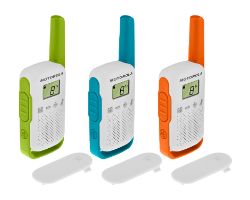 B4P00811MDKMAW - Walkie Talkie Motorola T42 LCD 16 Canales 4000m Pack 3 Azul/Verde/Naranja (59T42TRIPLEPACK)