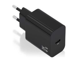 A110-0941 - Cargador de Pared AISENS 1xUSB-C 30W PD 3.0 QC 2.0 Negro (A110-0941)