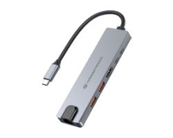 DONN29G - Docking Station CONCEPTRONIC 6en1 USB-C a USB-A 3.1/USB-C 3.1/USB PD 140W/HDMI 2.0 Gris (DONN29G)