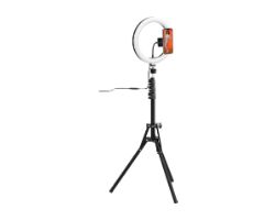 CLICKGHOSTUSBBK - Trpode CELLY con Aro de Luz, soporte imantado hasta 12