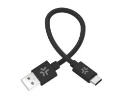 USBAUSBCCOT30BK - Cable CELLY USB-A a USB-C 60W 30cm Trenzado Negro (USBAUSBCCOT30BK)
