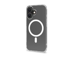 GELSKINMAG1112W - Funda CELLY iPhone 16, Compatible con la tecnologa Magsafe, Transparente/Blanco. (GELSKINMAG1112W)