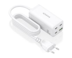 ASCH-100W4P053-W - Cargador de sobremesa AISENS GaN 100w 3Usb-C 1Usb-A Blanco (ASCH-100W4P053-W)