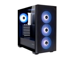 UK121803 - Caja UNYKA Revelat Mesh Cristal templado lateral, 4xARGB, Usb-C, E-ATX, Negro. (UK121803)