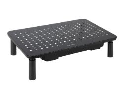 TQMR087 - Soporte Elevador TOOQ con Cajn para Monitor/Porttil, hasta 20Kg, Negro (TQMR087)