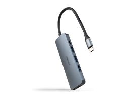 10.16.4605 - Docking Nanocable Usb-C a 3Usb-A/HDMI 4K/Usb-C PD. Gris (10.16.4605)