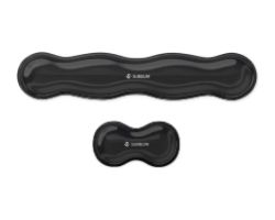 SUBMP-04E061 - Reposamuecas SUBBLIM Ergo Crystal Flex Pack 2 Negro (SUBMP-04E061)