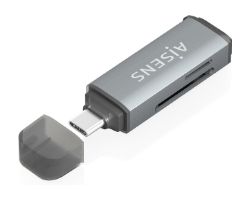 ASCR-2C10-GR - Lector Tarjetas AISENS USB-C 3.0 Gris (ASCR-2C10-GR)